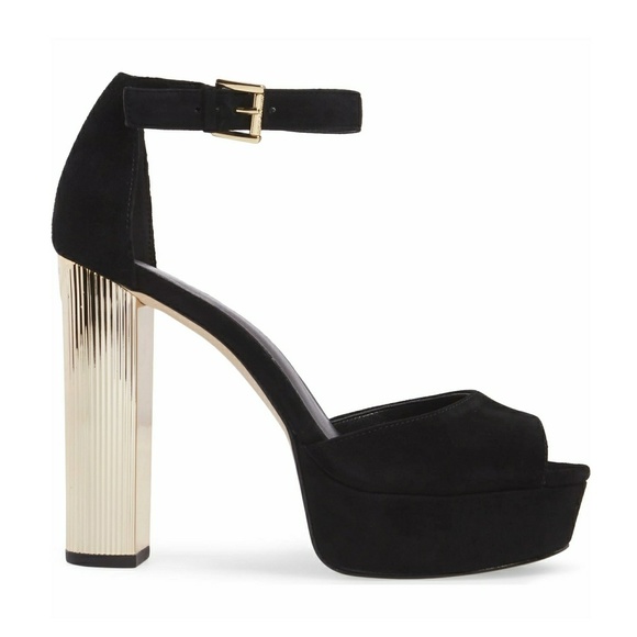 New! MICHAEL KORS Paloma Platform Sandals Peep-Toe - Picture 5 of 8